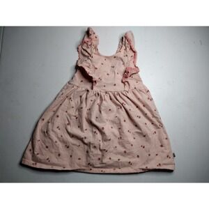 Modern Moments by Gerber Girls Pink‎ Strawberry Print Flutter Sleeve Dress 4T
